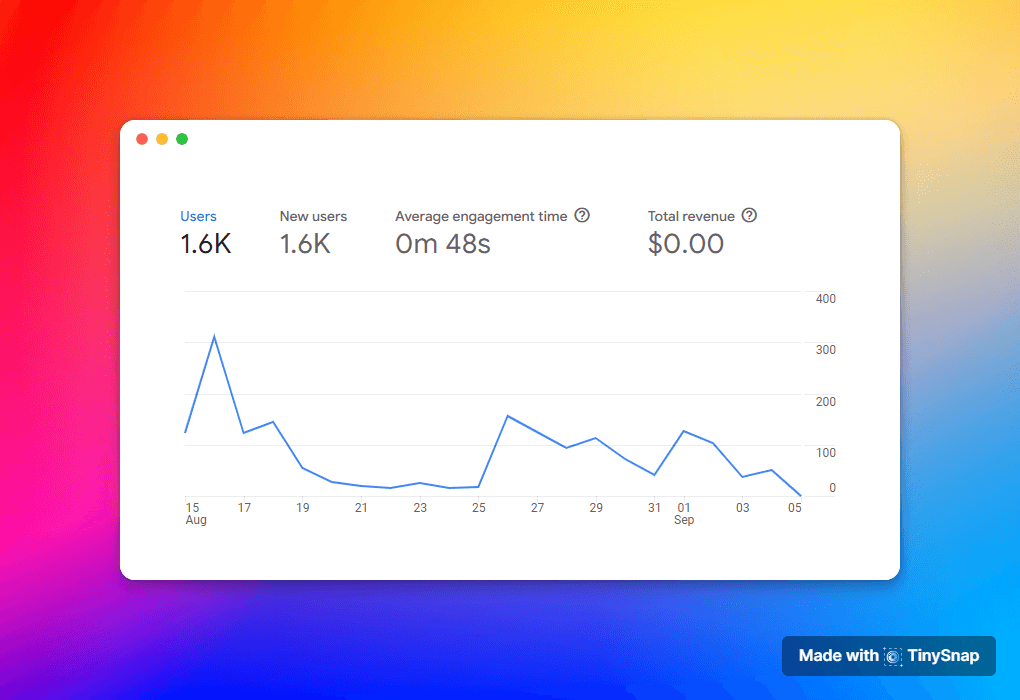 TinySnap: First Month Breakdown Report