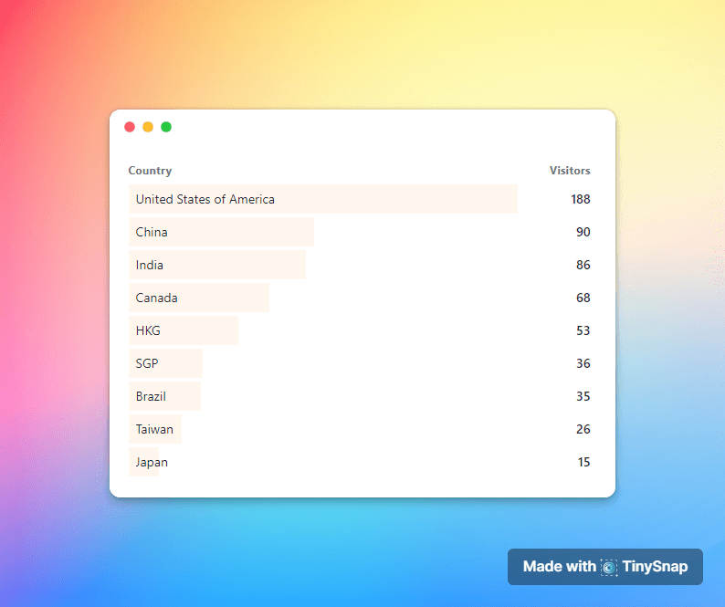 TinySnap: First Month Breakdown Report